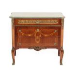 A French Louis XVI/Transitional Style Two Drawer Commode, in the style of J F Leleu, circa 1900, the