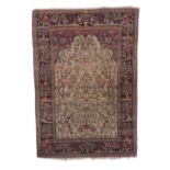 Isfahan Rug Central Iran, circa 1920 The cream field with trees and plants in bloom beneath the