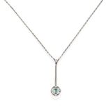 A Blue Topaz and Diamond Necklace, the round cut blue topaz to a spaced border with four old cut