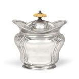 An Edward VII Silver Tea-Caddy, by William Wheatcroft Harrison, Sheffield, 1905, fluted tapering