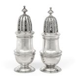 A Pair of George V Silver Sugar-Casters, by Vander and Hedges, London, 1911, Retailed by Tessier, 26