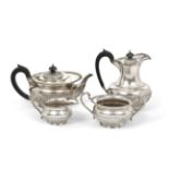 A Four-Piece George V Silver Tea-Service, by The Goldsmiths and Silversmiths Co. Ltd., Sheffield,