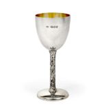 An Elizabeth II Silver Goblet, by Christopher Nigel Lawrence, London, 1990, the bowl tapering, the