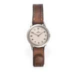 A Lady's Stainless Steel Wristwatch, signed Omega, ref: 2524-3, 1950, (calibre 244) lever movement