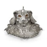 A Victorian Silver Plate Inkwell, by Elkington and Co., Birmingham, Possibly 1886, modelled as a