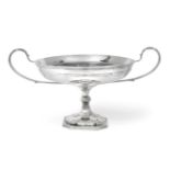 A George V Silver Pedestal-Bowl, by Charles Clement Pilling, Sheffield, 1918, the circular bowl with