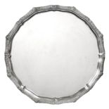 A George V Silver Salver, by Fenton, Russell and Co. Ltd., Birmingham, 1935, shaped circular and