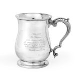 An Elizabeth II Silver Mug, by Barker Brothers Silver Ltd., Birmingham, 1956, baluster and on