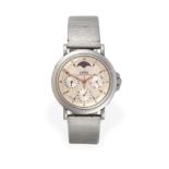 A Stainless Steel Automatic Calendar Wristwatch with Moonphase and 24-hour displays, signed Oris,