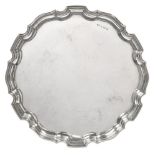 A George V Silver Salver, by Deakin and Francis, Birmingham, 1931, shaped circular, 23oz 8dwt, 728gr