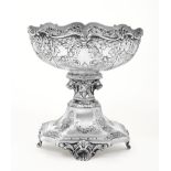 A George V Silver Dessert-Stand, by Birch and Gaydon, London, 1917, the bowl tapering and on