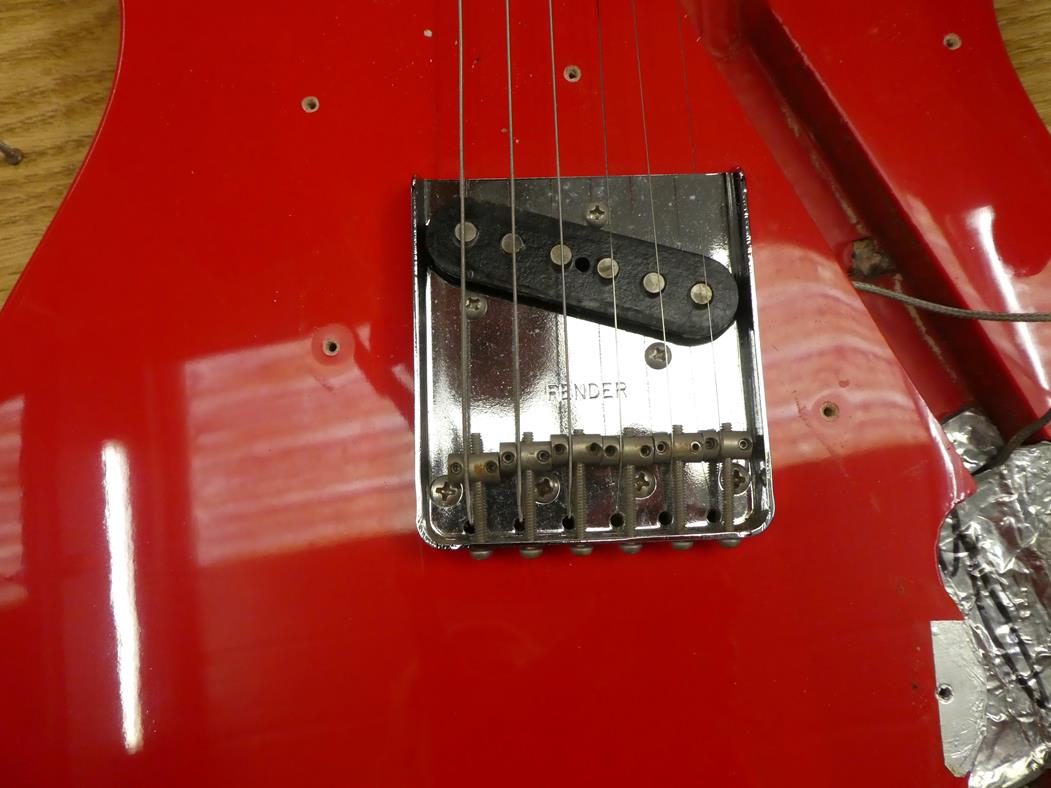 Fender Telecaster Custom Guitar (1975) serial no.650693 stamped on three screw neck plate, red - Image 11 of 18