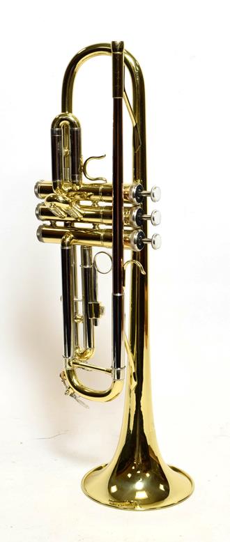 Cornet Rosedale By Gear4Music cased with two mouthpieces, together with Trumpet John Packer JP051