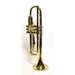 Cornet Rosedale By Gear4Music cased with two mouthpieces, together with Trumpet John Packer JP051