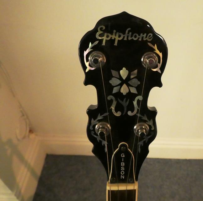 Epiphone By Gibson Five String Banjo 11'' head, 22 frets, last fret inlayed 'Masterbuilt', - Image 3 of 7