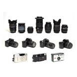 Various Canon Cameras And Lenses including EOS40D with EF f4-5.6 75-300mm; EOS 350D with EF-S f3.5-