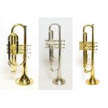 Long Model Cornet By Yamaha YCR2310 no.206487, in manufacturers hard case with mouthpiece; Trumpet