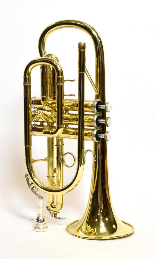 Cornet Rosedale By Gear4Music cased with two mouthpieces, together with Trumpet John Packer JP051 - Image 4 of 4