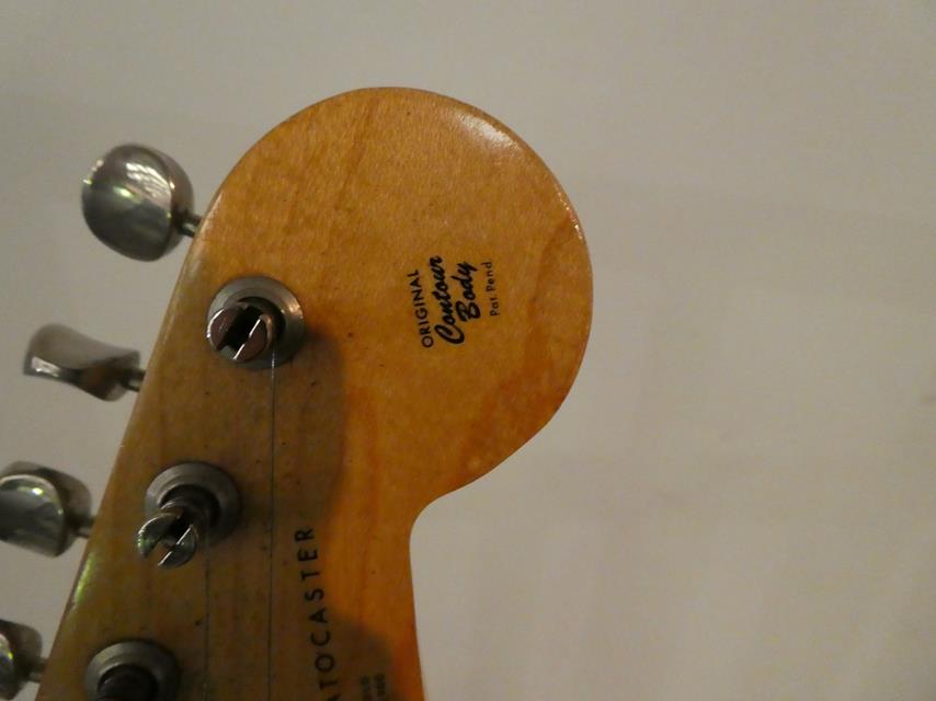 Fender Stratocaster Guitar (1963) serial no.L17506 on four screw plate, black sunburst finish with - Image 15 of 22