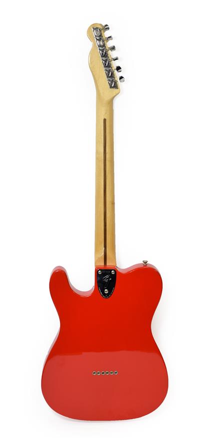 Fender Telecaster Custom Guitar (1975) serial no.650693 stamped on three screw neck plate, red - Image 3 of 18