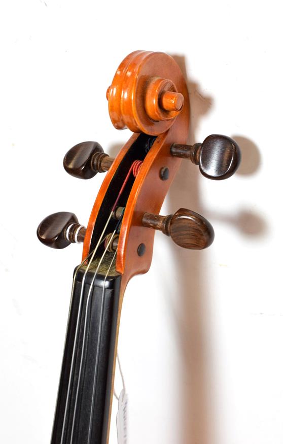 Violin 14'' two piece back by John Mather, labelled 'John Mather Harrogate 2001 no.42' cased - Image 3 of 4