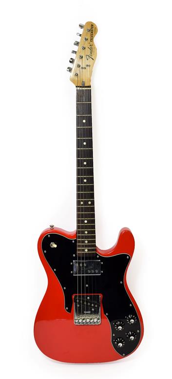 Fender Telecaster Custom Guitar (1975) serial no.650693 stamped on three screw neck plate, red