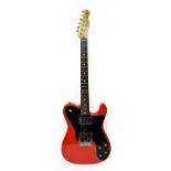 Fender Telecaster Custom Guitar (1975) serial no.650693 stamped on three screw neck plate, red