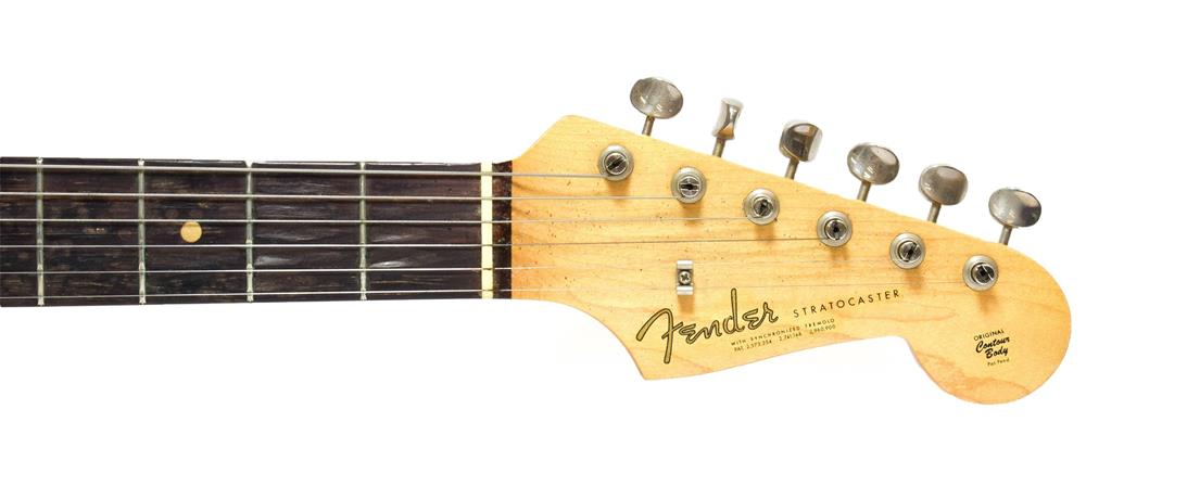 Fender Stratocaster Guitar (1963) serial no.L17506 on four screw plate, black sunburst finish with - Image 4 of 22