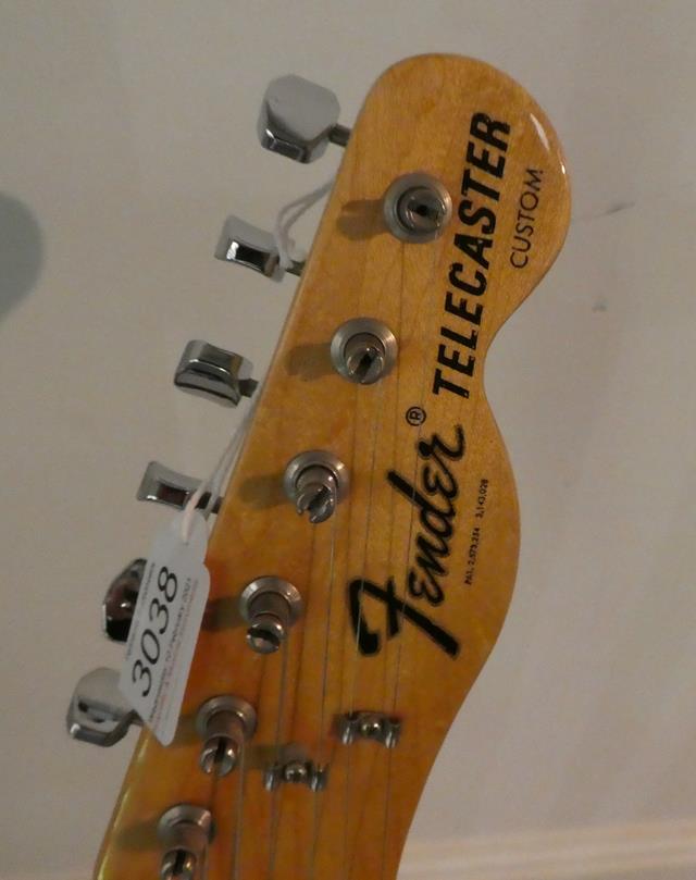 Fender Telecaster Custom Guitar (1975) serial no.650693 stamped on three screw neck plate, red - Image 4 of 18