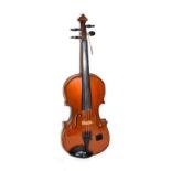 Violin 14 1/8'' two piece back, labelled 'Nicolas Bertholini Luthier de S.M.L'Emperor et de la Corps