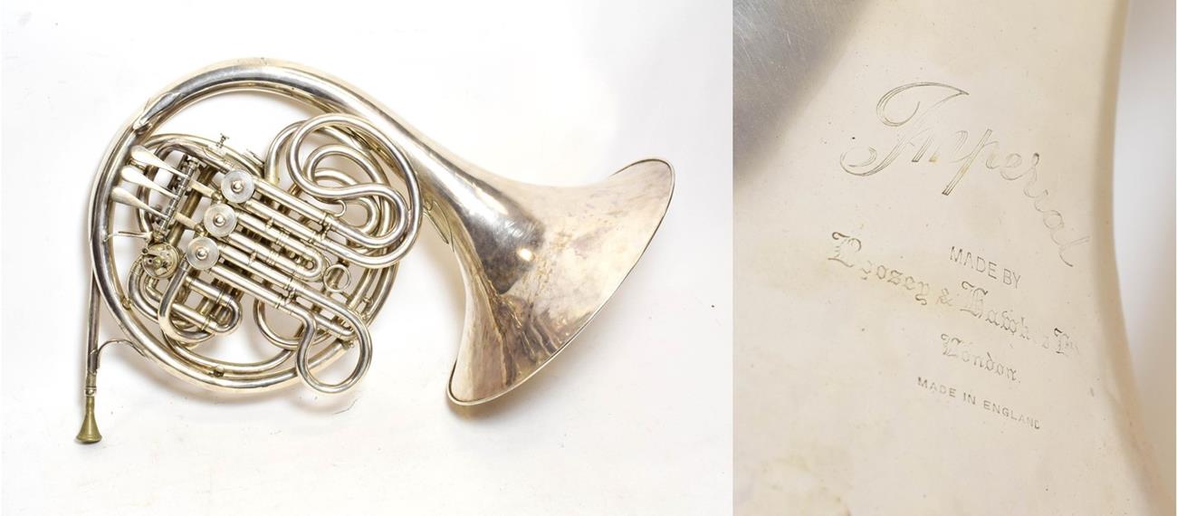 French Horn four valve double, engraved 'Imperial Made By Boosey & Hawkes Ltd, London, Made In