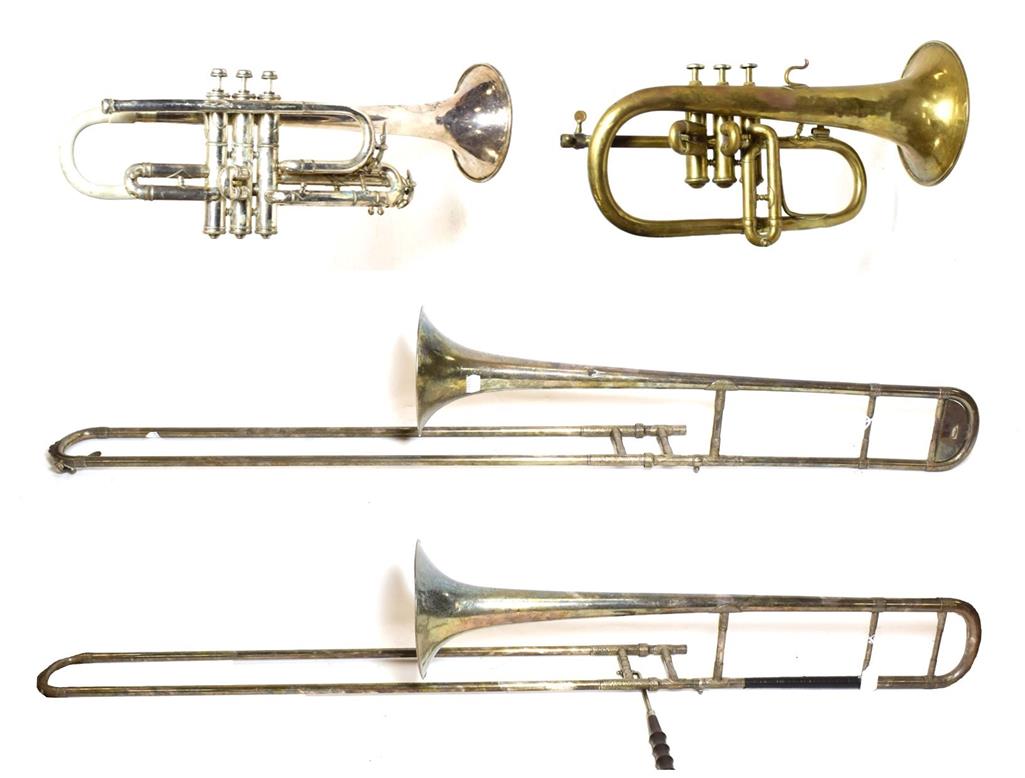 Trombone By Boosey & Hawkes Ltd bell stamped 'L.P. Artist's Perfected' and 'N.H. D.G.A. No627'; G