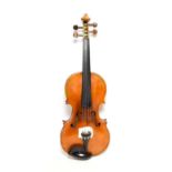 Violin 14 1/8'' two piece back, ebony fingerboard, labelled 'Nicolaus Amartus Cremonen Hieronymi