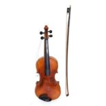Violin 14 1/8'' two piece back, ebony fingerboard, labelled 'Antonius Stradavarius Cremonisis' (