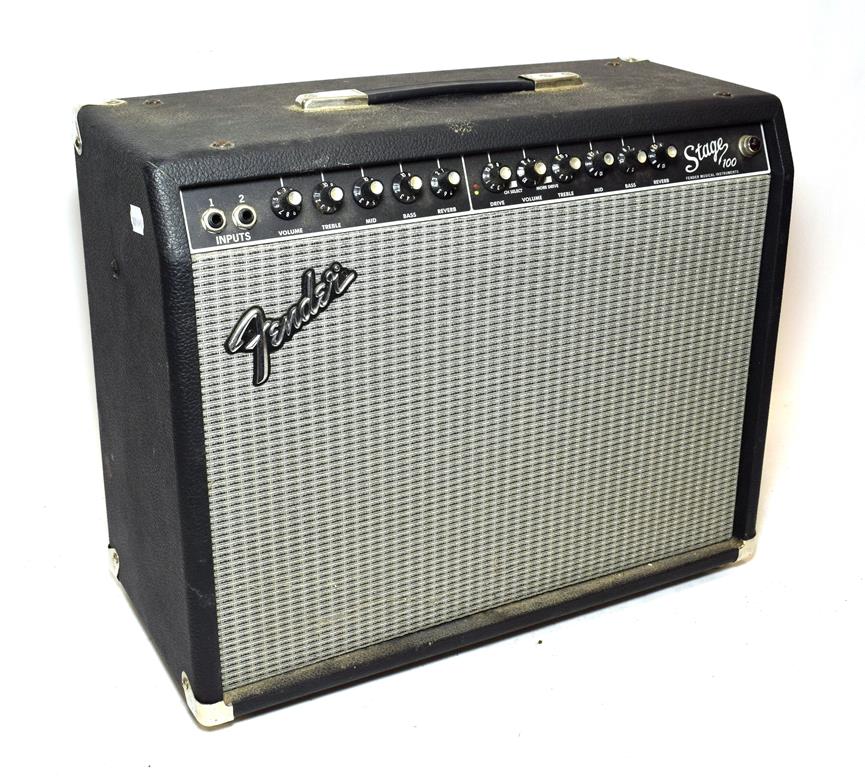 Fender Stage 100 Amplifier no.M910264, Type:PR401, Made in Mexico, with Line Out, external speaker