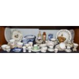 Various Royal Crown Derby and Derby tea wares, together with other ceramics, including an 18th
