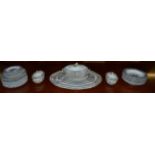 A Wedgwood Rouen Chinois dinner service including six graduated serving plates, three tureens,