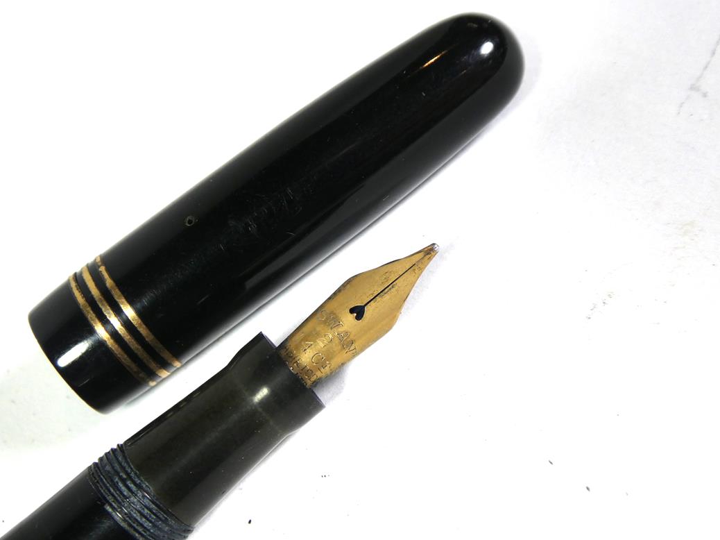Two Swan No.2 fountain pens with nibs stamped 14ct, a Swan No.3 fountain pen with nib stamped - Image 5 of 6