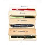 Four examples of Conway Stewart's ''The Dinkie Pen'', each with nib stamped 14ct (4)