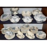 A late 19th/early 20th century Regent pattern dinner service, printed mark REGENT/B/F, approximately