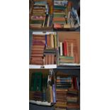 Six boxes of mixed books, mainly early 20th century cloth bound, (6)