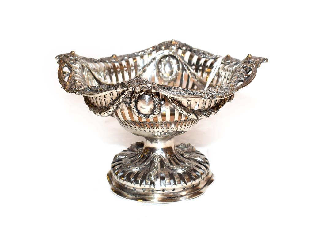 A Victorian silver sweetmeat-dish, maker's mark worn, Probably by George Fox, London, 1898, the