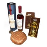 ~ Santa Teresa 1796 Ron Antiguo de Solera, Gonzales Byas 150 year commemorative and a wicker bound