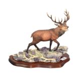 A Border Fine Arts model of a Red Stag ''Highland Majesty'', signed R. Roberts circa 1997 model