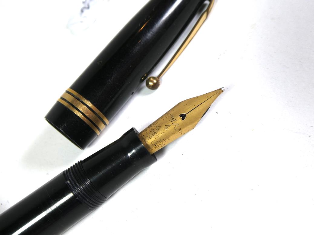 Two Swan No.2 fountain pens with nibs stamped 14ct, a Swan No.3 fountain pen with nib stamped - Image 6 of 6