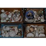 Four boxes of assorted Victorian china tea sets, dinner wares and other ceramics etc