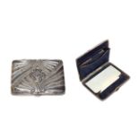 An Edward VII or George V silver card-case / notebook, maker's mark worn, Birmingham, circa 1910,