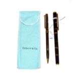 A Waterman's fountain pen, nib stamped 18k / 750 together with a Tiffany & Co. propelling pencil (