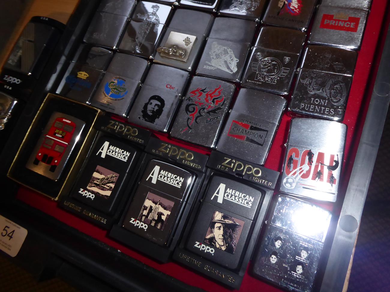 ~ A collection of Zippo lighters including advertising examples (3 trays) - Image 10 of 11