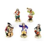 Meissen style five part Monkey band orchestra